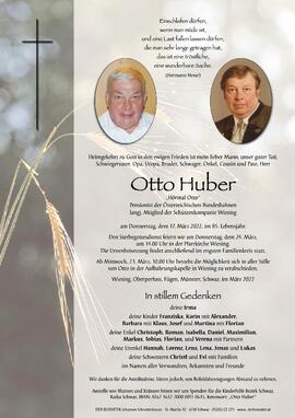 Otto Huber, vlg. Hörmal Otto, im 85. Lebensjahr