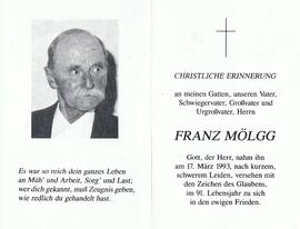 Franz Mölgg, im 91. Lebensjahr