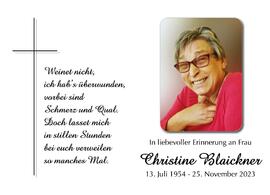 Christine Blaickner, im 70. Lebensjahr