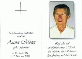 Anna Moser, geb. Gamper, im 87. Lebensjahr