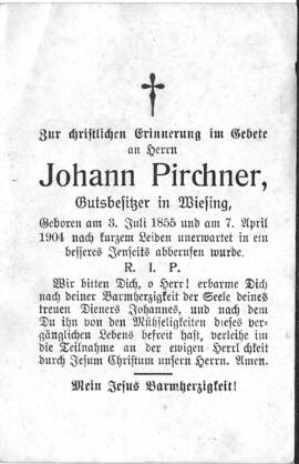 Johann Pirchner, im 49. Lebensjahr