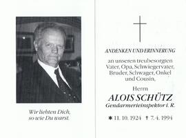 Alois Schütz, im 70. Lebensjahr