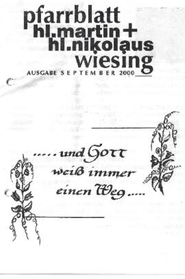 Pfarrblatt Wiesing September 2000