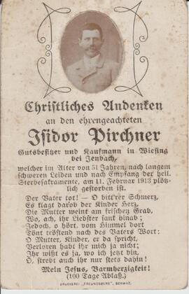 Isidor Pirchner, im 52. Lebensjahr