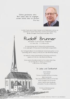 Rudolf Brunner, im 66. Lebensjahr