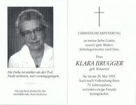 Klara Brugger, geb. Wasserer, im 75. Lebensjahr