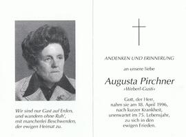 Augusta Pirchner, vlg. Weberl-Gusti, im 75. Lebensjahr