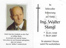 Walter Stangl, im 77. Lebensjahr