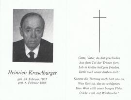 Heinrich Kruselburger, im 79. Lebensjahr