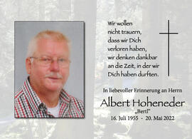 Albert Hoheneder, im 67. Lebensjahr