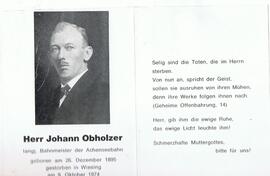 Johann Obholzer, im 79. Lebensjahr