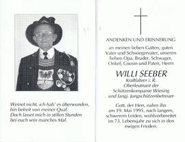 Willi Seeber, im 73. Lebensjahr