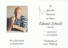Eduard Schiestl, vlg. Dikat Edi, im 94. Lebensjahr