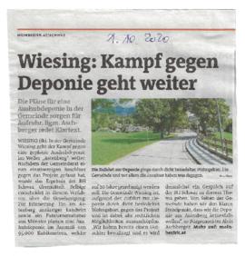 Wiesing: Kampf gegen Deponie geht weiter