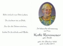 Kathi Reremoser, geb. Dankl, im 82. Lebensjahr