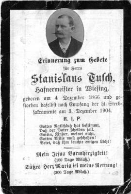 Stanislaus Tusch, Hafnermeister, im 38. Lebensjahr