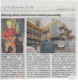 Wiesing: Neues Dorfzentrum wächst planmäßig