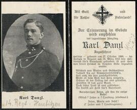 Karl Danzl, im 26. Lebensjahr
