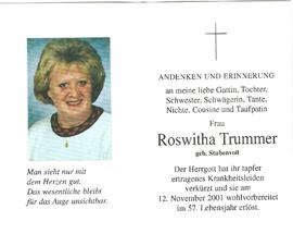 Roswitha Trummer, geb. Stubenvoll, im 57. Lebensjahr