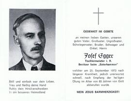 Josef Egger, Besitzer beim Esterhammer, im 85. Lebensjahr