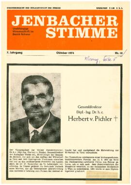 Jenbacher Stimme, Ausgabe 10,Oktober 1974