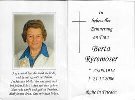 Berta Reremoser, im 97. Lebensjahr