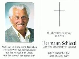 Hermann Schiestl, im 88. Lebensjahr