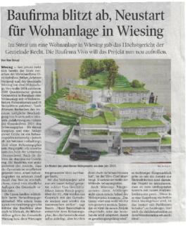 Baufirma blitzt ab, Neustart für Wohnanlage in Wiesing