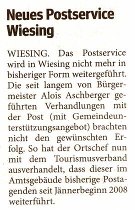 Neues Postservice in Wiesing