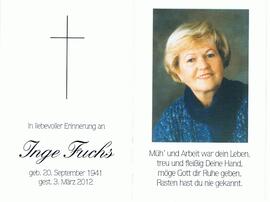Inge Fuchs, im 71. Lebensjahr