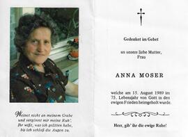 Anna Moser, im 75. Lebensjahr