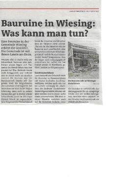 Bauruine in Wiesing: Was kann man tun