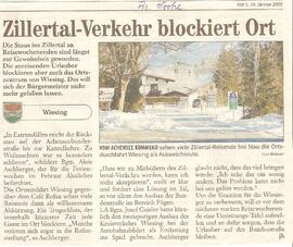 Zillertal-Verkehr blockiert Ort