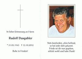Rudolf Daxgabler, im 70. Lebensjahr