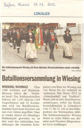 Bataillonsversammlung in Wiesing