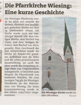 Pfarrkirche Wiesing: eine kurze Geschichte