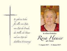 Rosa Hauser, geb. Steiner, im 100. Lebensjahr