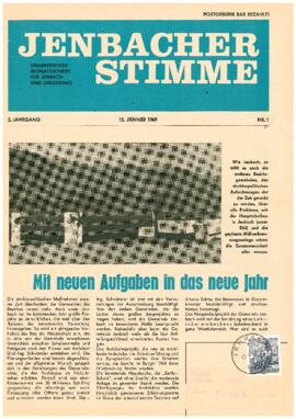 Jenbacher Stimme, Ausgabe 1, Jänner 1969