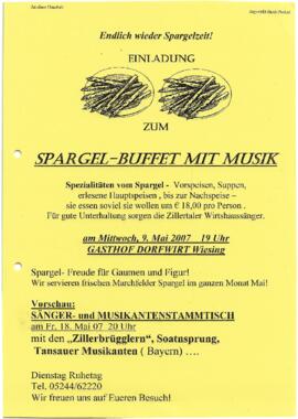 Spargel-Buffet mit Musik