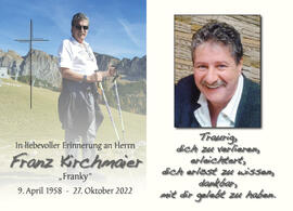 Franz Kirchmaier, vlg. Franky, im 65. Lebensjahr