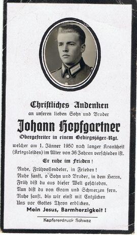 Johann Hopfgartner, im 36. Lebensjahr