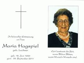 Maria Hagspiel, im 92. Lebensjahr