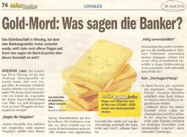 Gold-Mord: Was sagen die Banker?