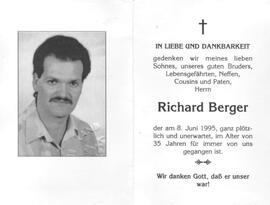 Richard Berger, im 35. Lebensjahr