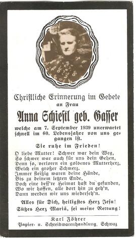 Anna Schiestl geb. Gasser, im 60 Lebensjahr