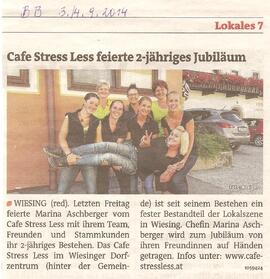 Cafe StressLess feierte 2jähriges Jubiläum
