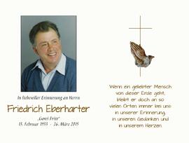 Friedrich Eberharter, vlg. Gorei Fritz, im 83. Lebensjahr