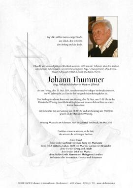 Johann Thummer, im 90. Lebensjahr