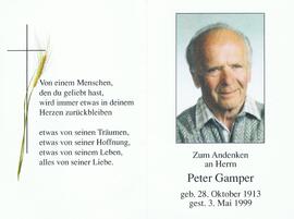 Peter Gamper, im 87. Lebensjahr