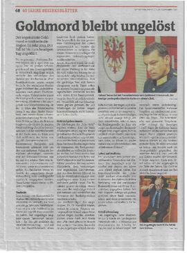 Goldmord bleibt ungelöst